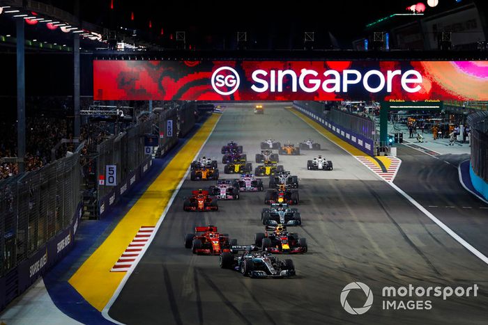 La salida del GP de Singapur