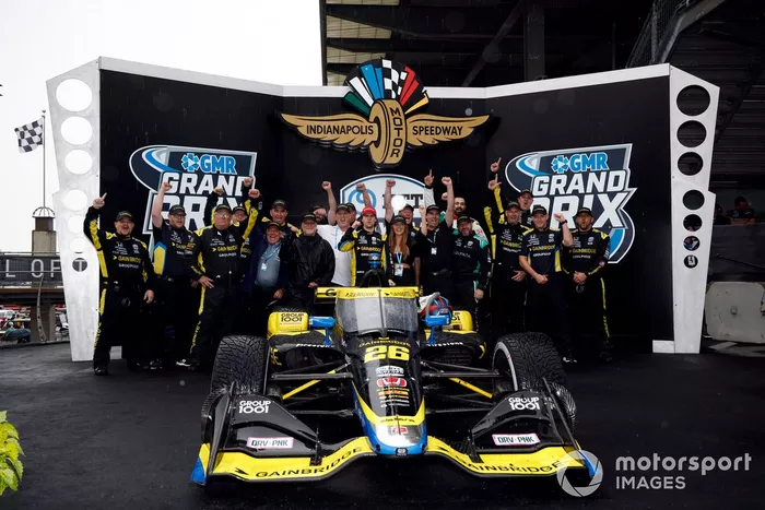 Ganador de la carrera Colton Herta, Andretti Autosport con Curb-Agajanian Honda