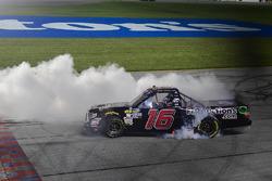 Brett Moffitt, Hattori Racing Enterprises, Toyota Tundra celebrates after winning