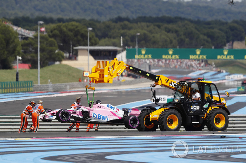 DNF: Esteban Ocon, Force India VJM11