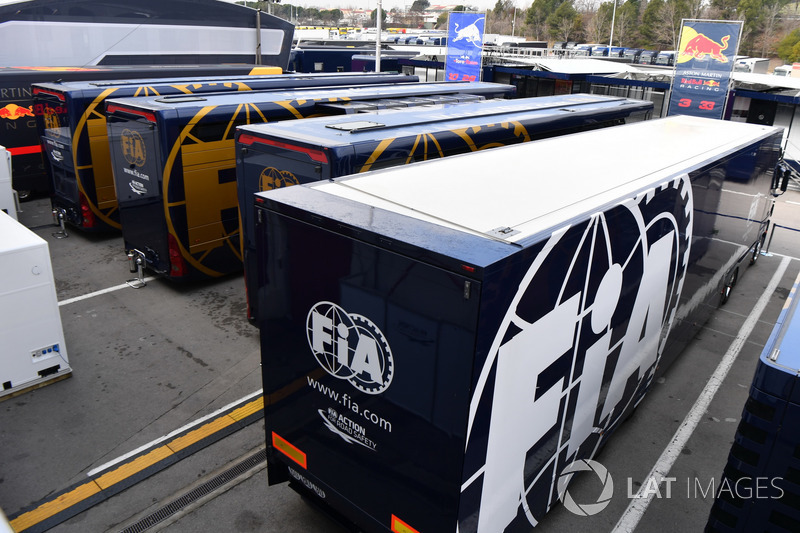 FIA trucks in Paddock