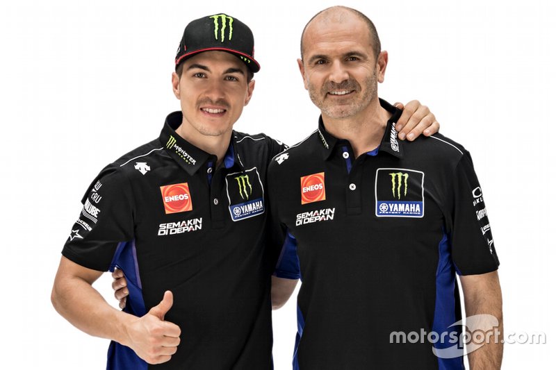 Maverick Vinales, Yamaha Factory Racing, Maio Meregalli, Yamaha Factory Racing team manager
