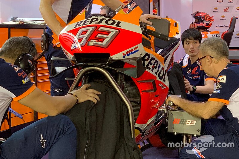 Fairing detail on the bike of Marc Marquez, Repsol Honda Team