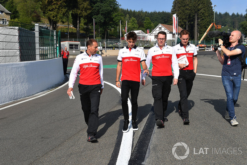 Charles Leclerc, Sauber walks the track