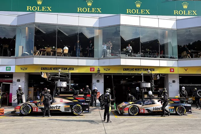 #12 Cadillac Hertz Team Jota Cadillac V-Series.R: Alex Lynn, Norman Nato, Will Stevens, #38 Cadillac Hertz Team Jota Cadillac V-Series.R: Earl Bamber, Sebastien Bourdais, Jenson Button
