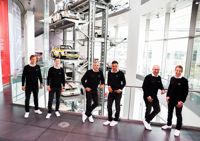 Mattias Ekström, Emil Bergkvist, Carlos Sainz, Lucas Cruz, Stéphane Peterhansel, Édouard Boulanger, Audi Sport