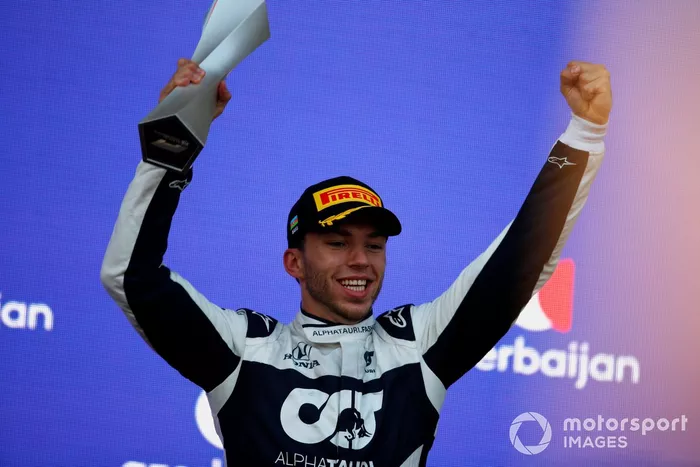 Podio: tercer lugar Pierre Gasly, AlphaTauri