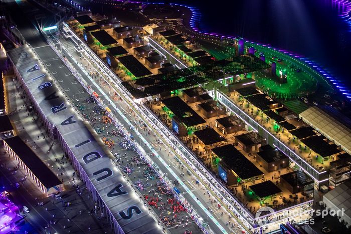 Una vista aérea de la parrilla