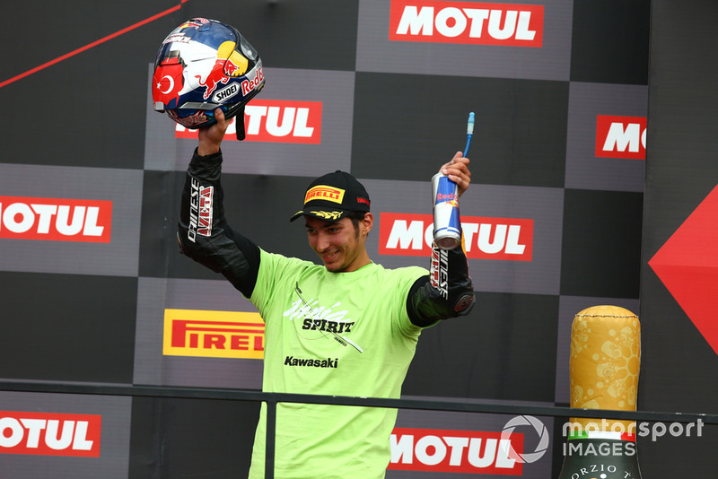 Third place Toprak Razgatlioglu, Kawasaki Puccetti Racing