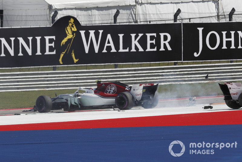 USA - Romain Grosjean/Charles Leclerc (course)