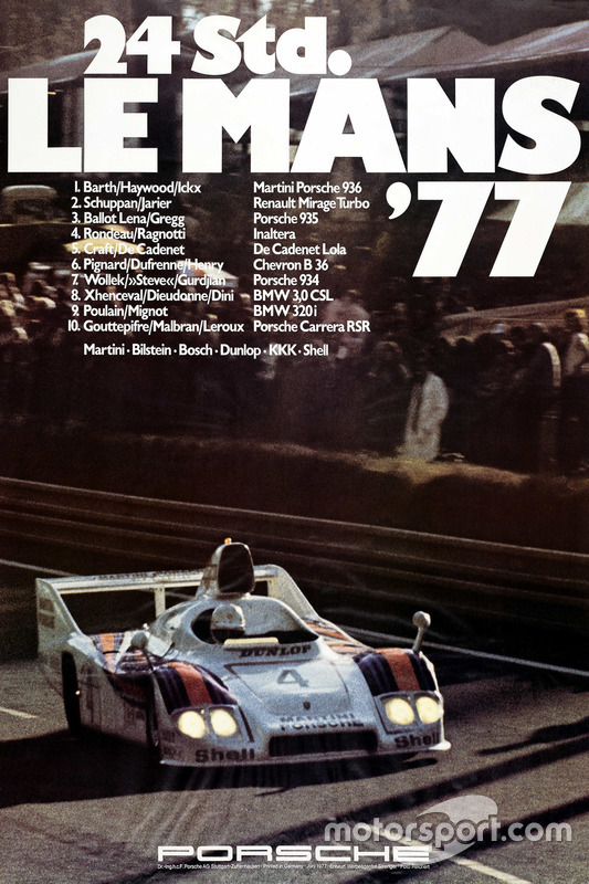 Poster Porsche 24h de Le Mans 1977