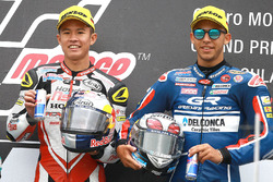 Podio: il vincitore Khairul Idham Pawi, Honda Team Asia, il terzo classificato Enea Bastianini, Gres