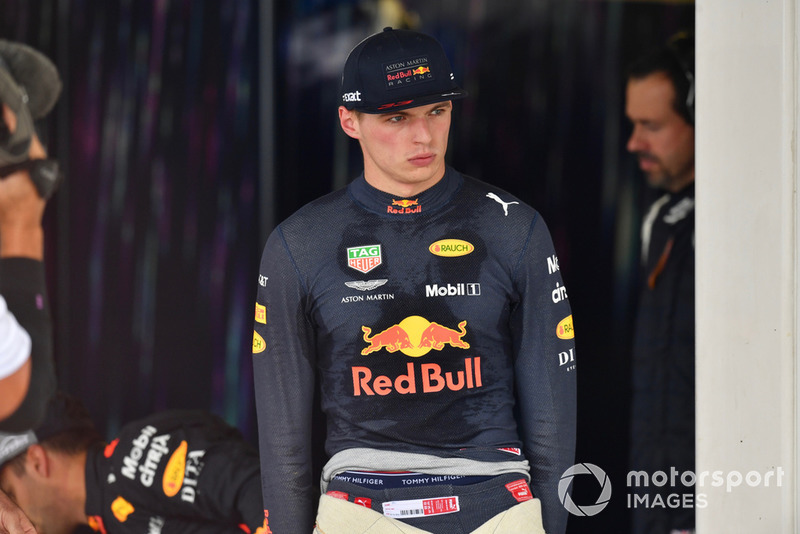 Max Verstappen, Red Bull Racing, nel parco chiuso