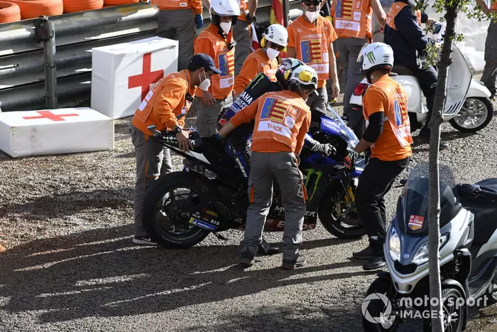 Maverick Viáales, Yamaha Factory Racing caída