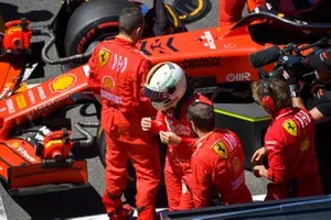 Sebastian Vettel, Ferrari, op de grid
