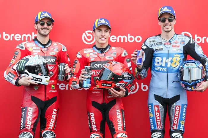 Francesco Bagnaia, Ducati Team, Alex Marquez, Gresini Racing, Marc Marquez, Ducati Team
