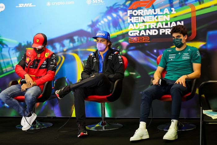 Carlos Sainz Jr., Ferrari, Fernando Alonso, Alpine F1 Team, Lance Stroll, Aston Martin 