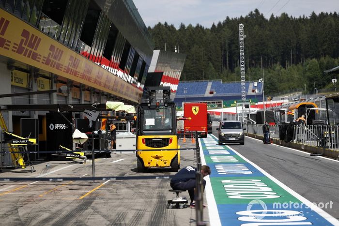 El pitlane del Red Bull Ring