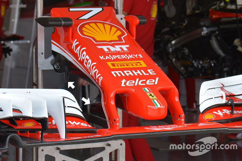 Ferrari SF16-H: Frontflügel und Nase