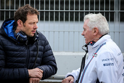 Alex Wurz, Williams Piloto Mentor y Presidente de la GPDA con Pat Symonds, director técnico de Willi