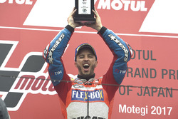 Podium: race winner Andrea Dovizioso, Ducati Team