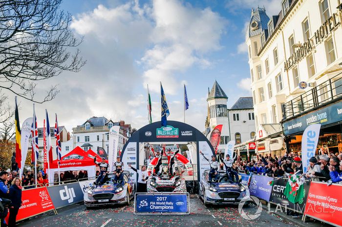Sébastien Ogier, Julien Ingrassia, Ford Fiesta WRC, M-Sport, Ott Tänak, Martin Järveoja, Ford Fiesta WRC, M-Sport, Elfyn Evans, Daniel Barritt, Ford Fiesta WRC, M-Sport