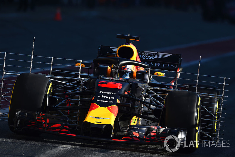 Daniel Ricciardo, Red Bull Racing RB14 avec des capteurs aéro