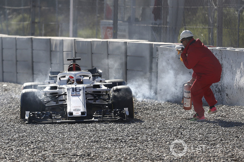 Charles Leclerc, Alfa Romeo Sauber C37 crashes