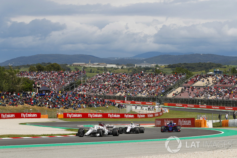 Marcus Ericsson, Sauber C37, Sergey Sirotkin, Williams FW41 et Brendon Hartley, Toro Rosso STR13