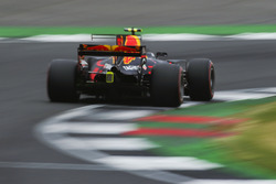 Sparks fly from Max Verstappen, Red Bull Racing RB13