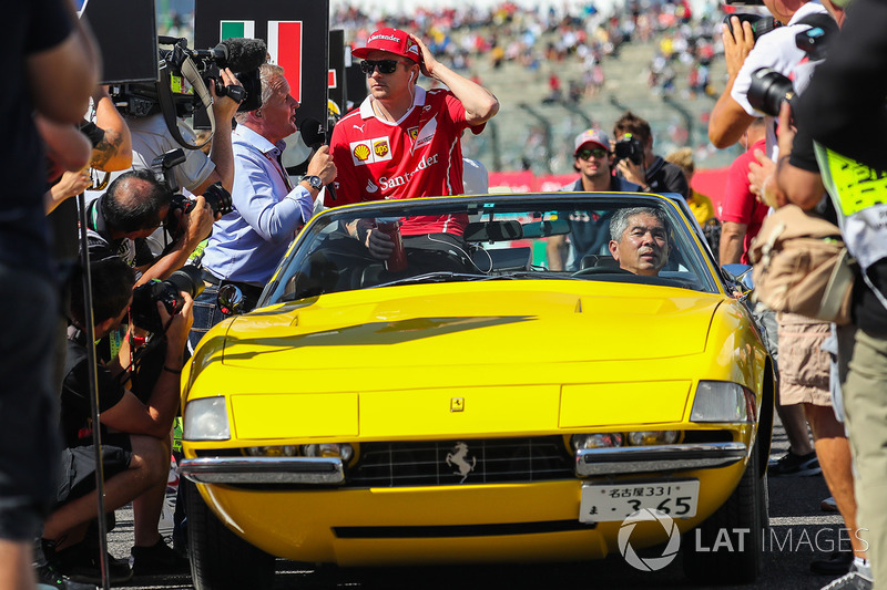 Kimi Raikkonen, Ferrari on the drivers parade
