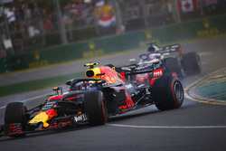 Max Verstappen, Red Bull Racing RB14 Tag Heuer, spins in the path of Romain Grosjean, Haas F1 Team V