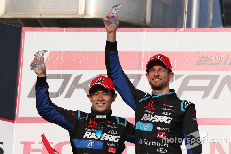 Podium: #100 Team Kunimitsu Honda NSX Concept GT: Naoki Yamamoto, Jenson Button