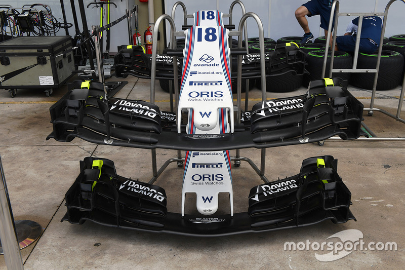 Détails de l'aileron avant de la Williams FW40