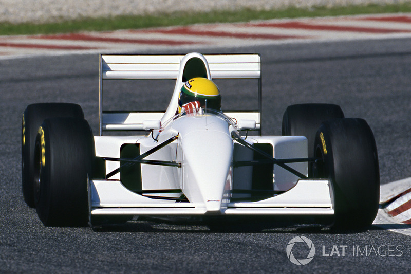 Ayrton Senna, McLaren MP4/8 fitted with a Chrysler/Lamborghini V12 engine