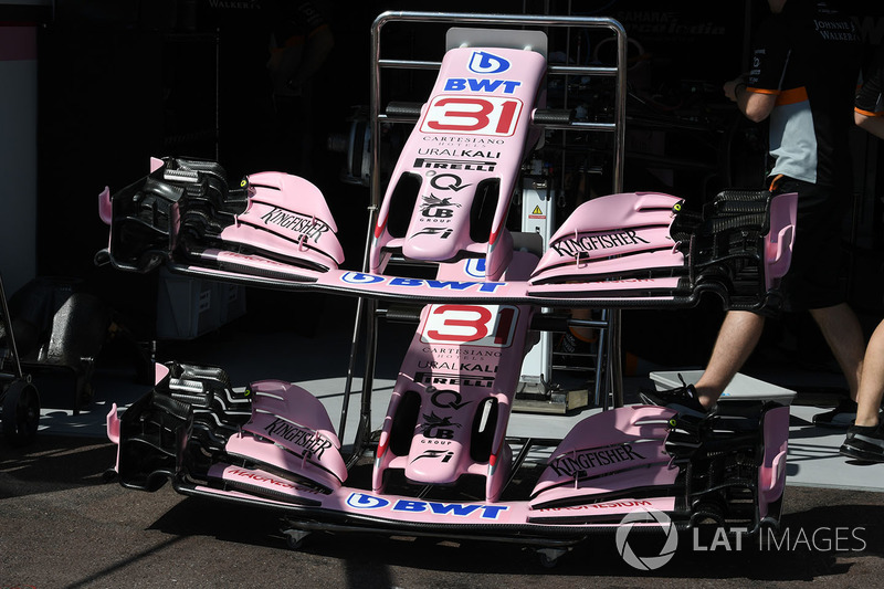 Носовые обтекатели с передними крыльями Force India VJM10