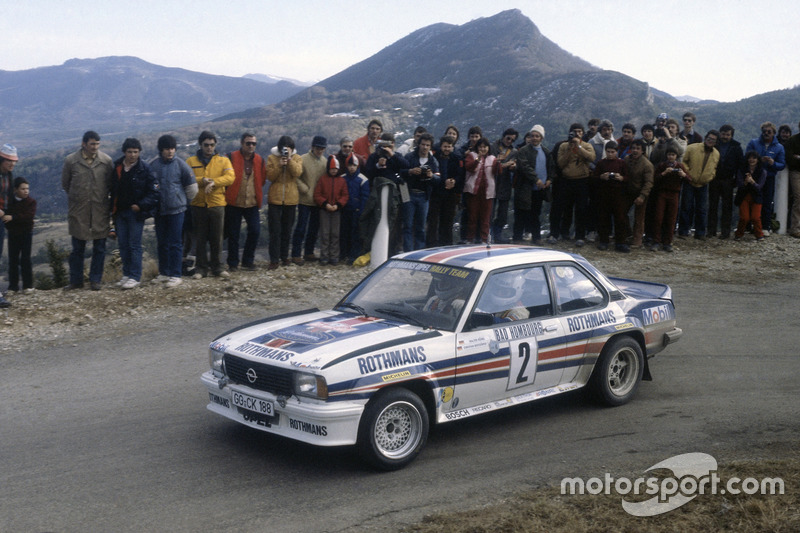 Walter Röhrl, sur une Opel Ascona 400 lors du Rallye Monte-Carlo 1982