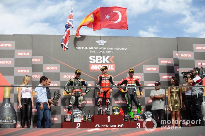 Jonathan Rea, Kawasaki Racing Team, Alvaro Bautista, Aruba.it Racing-Ducati Team, Toprak Razgatlioglu, Turkish Puccetti Racing