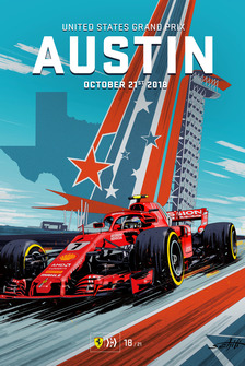 Cover ufficiale del GP degli USA di Valerio Schiti
