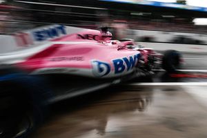 Sergio Perez, Racing Point Force India VJM11, leaves the garage