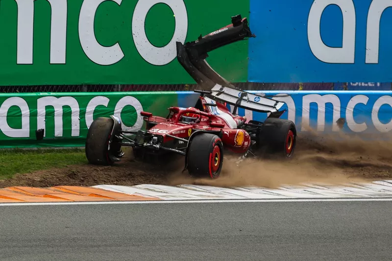 Charles Leclerc, accident de Ferrari