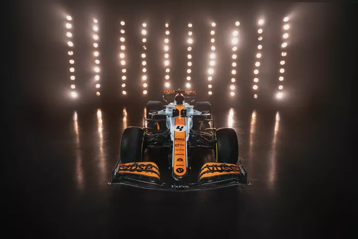 McLaren MCL35M with Gulf livery