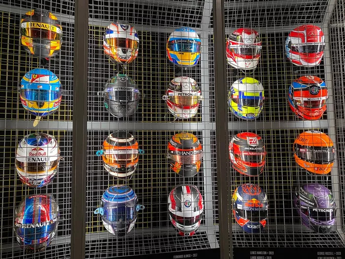 Collezione dei caschi di F1