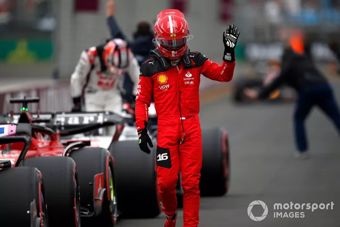 Charles Leclerc, Scuderia Ferrari, en Parc Ferme tras la clasificación