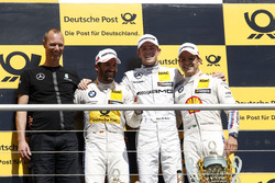 Podium: 2. Timo Glock, BMW Team RMG, BMW M4 DTM; 1. Paul Di Resta, Mercedes-AMG Team HWA, Mercedes-A