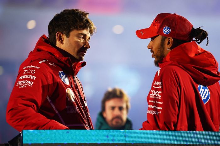 Charles Leclerc, Ferrari, Lewis Hamilton