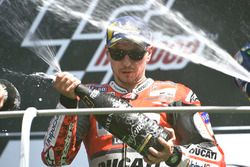 Podium: race winner Jorge Lorenzo, Ducati Team