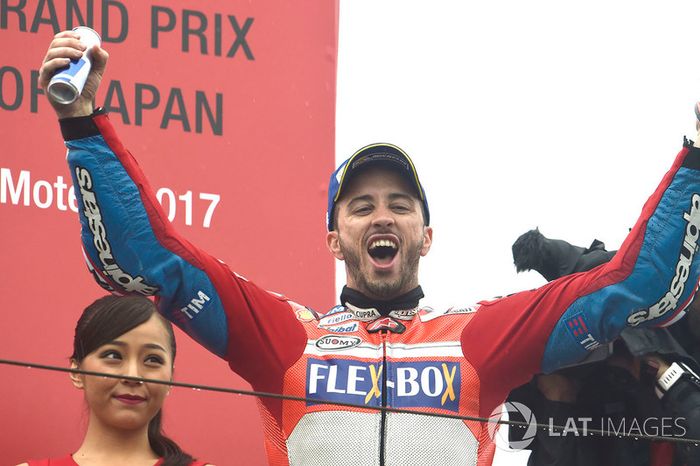 Podium: race winner Andrea Dovizioso, Ducati Team