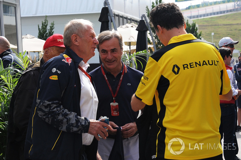 Dr. Helmut Marko, Red Bull Motorsport Consultant and Carlos Sainz