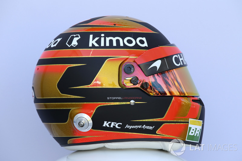 Le casque de Stoffel Vandoorne, McLaren